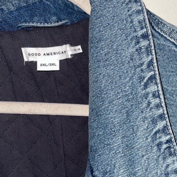 Bloggers Favorite Good American Heavy Denim Trench Coat - Picture 10 of 12